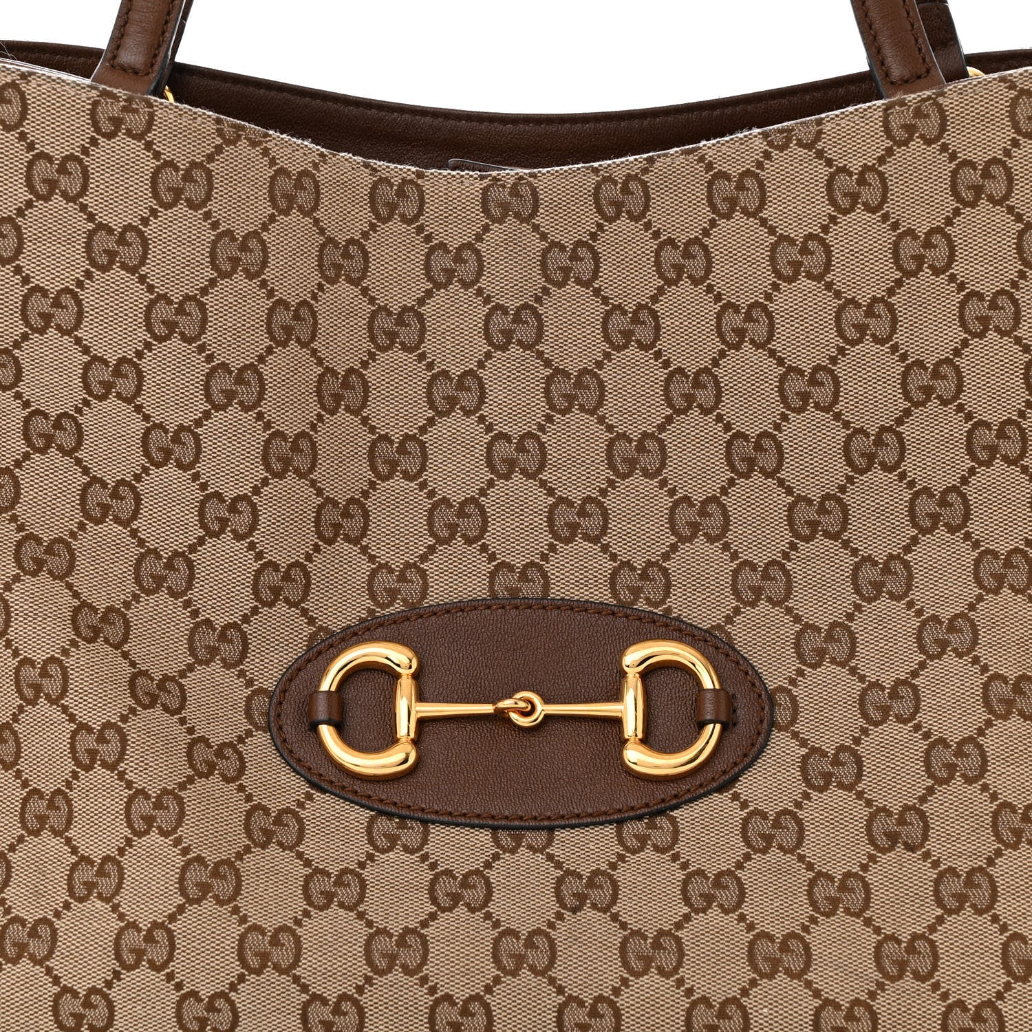 Gucci Monogram Horsebit 1955 Tote Bag Beige Brown Sugar 8 of 12