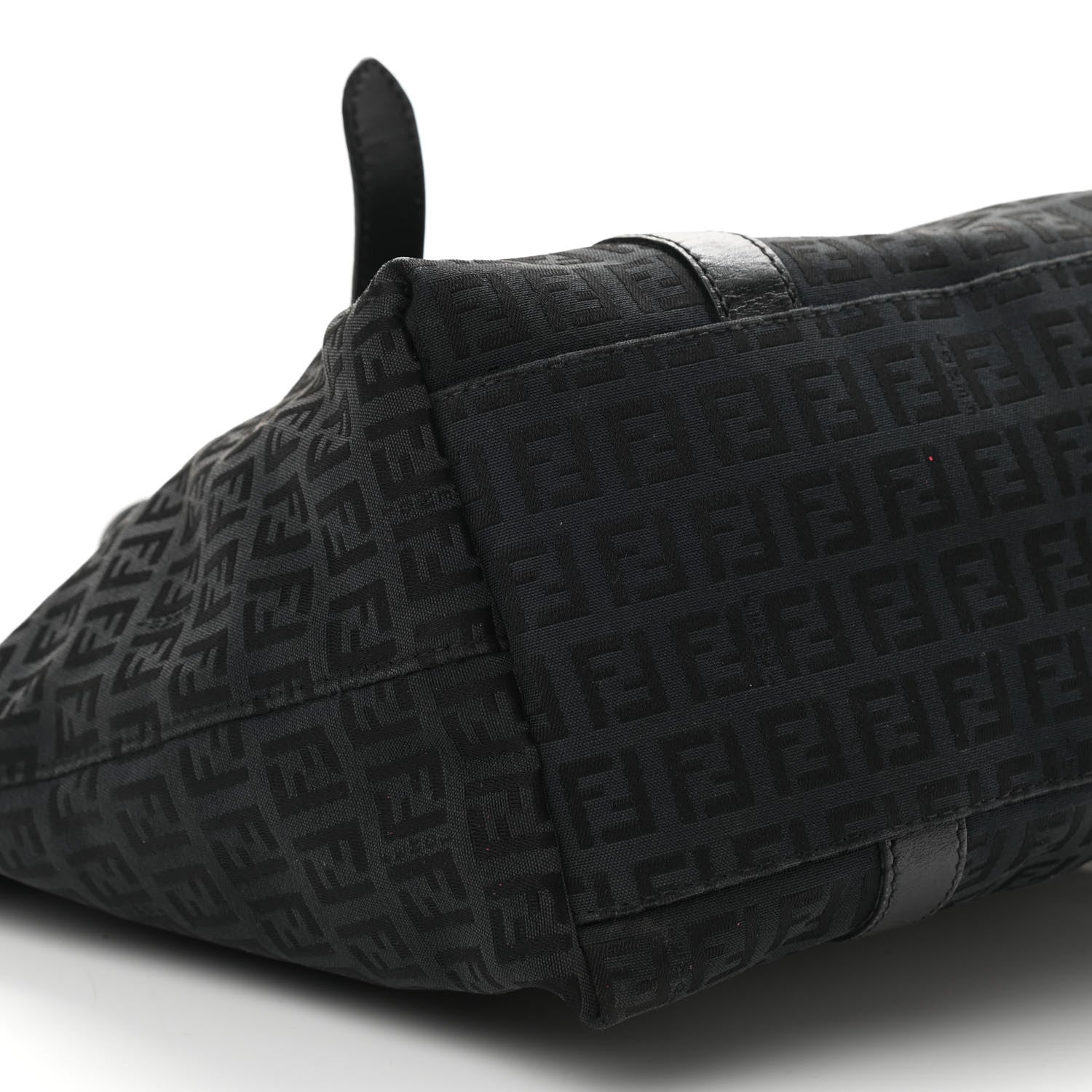Fendi Zucchino Large Charm Shopping Tote Black 9 of 11