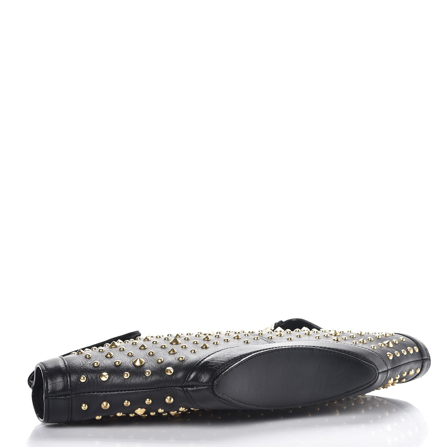 Alexander McQueen Calfskin Studded De Manta Clutch Black 4 of 9
