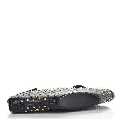Alexander McQueen Calfskin Studded De Manta Clutch Black 4 of 9
