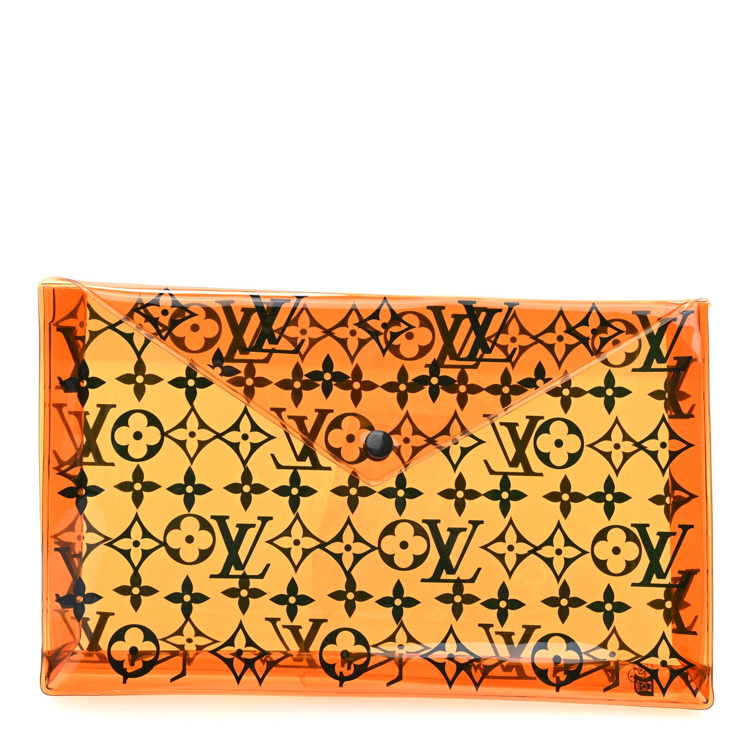 Louis Vuitton PVC Monogram Printed Envelope Pouch Orange 1 of 5
