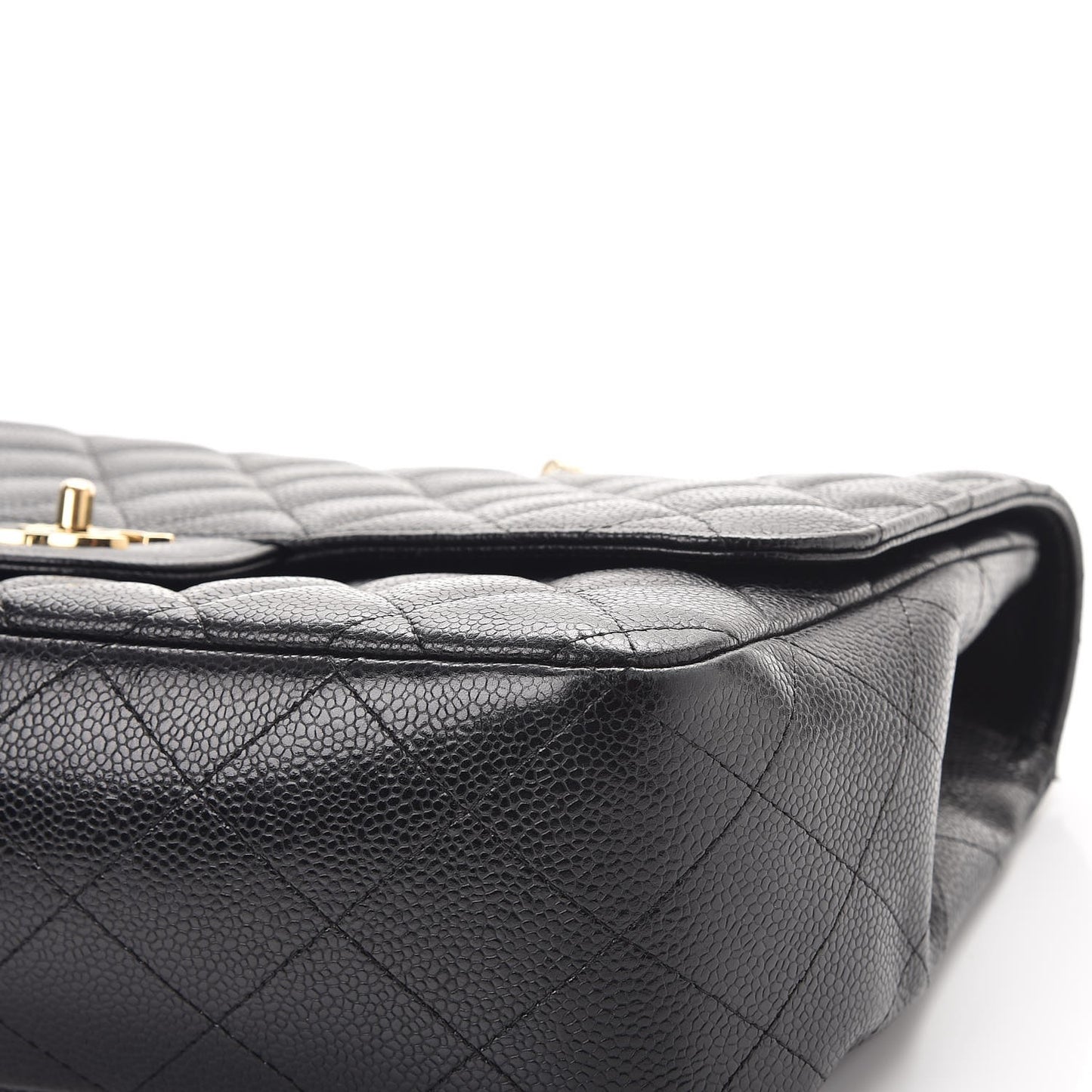 Caviar Quilted Jumbo Single Flap Black