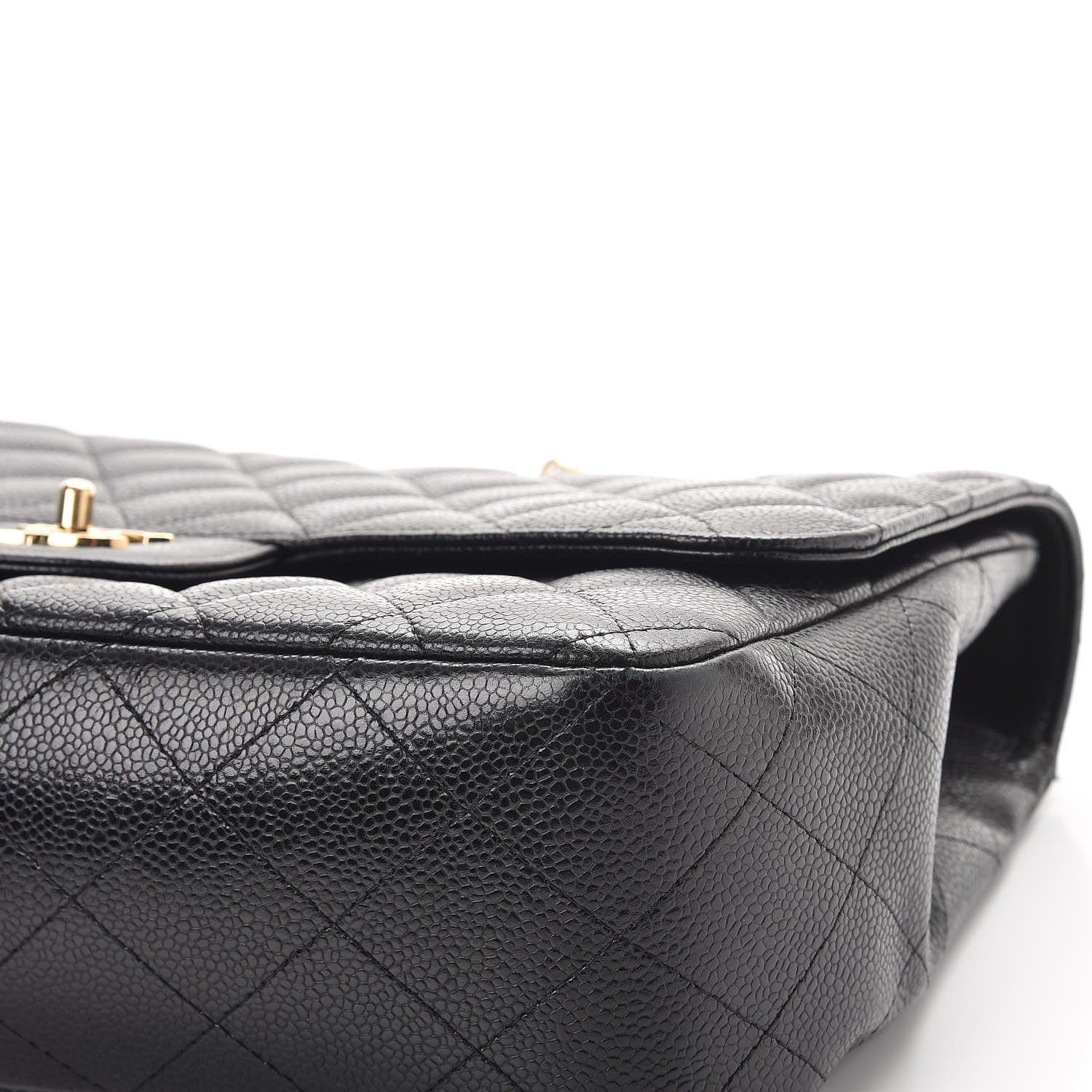 Chanel Caviar Quilted Jumbo Single Flap Black 10 of 12