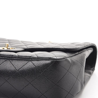 Chanel Caviar Quilted Jumbo Single Flap Black 10 of 12