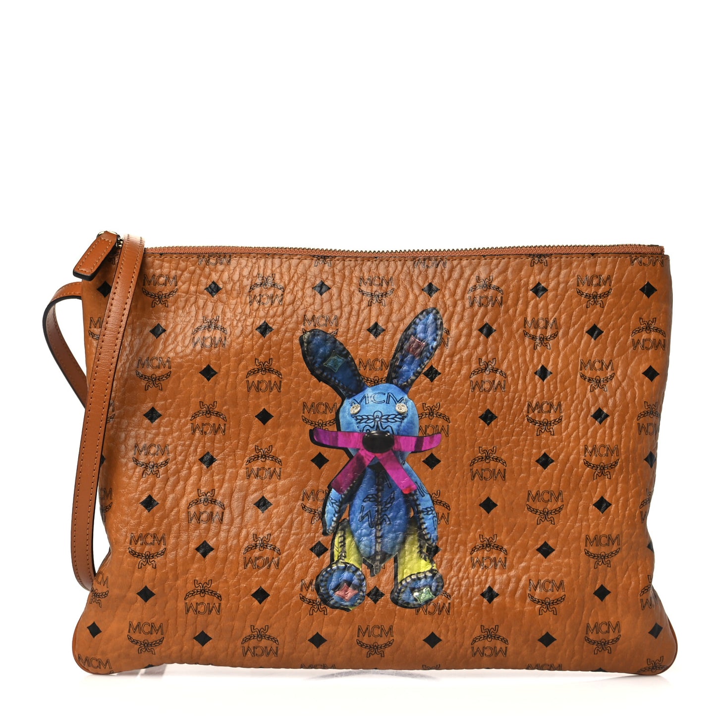 Visetos Rabbit Crossbody Pouch Cognac