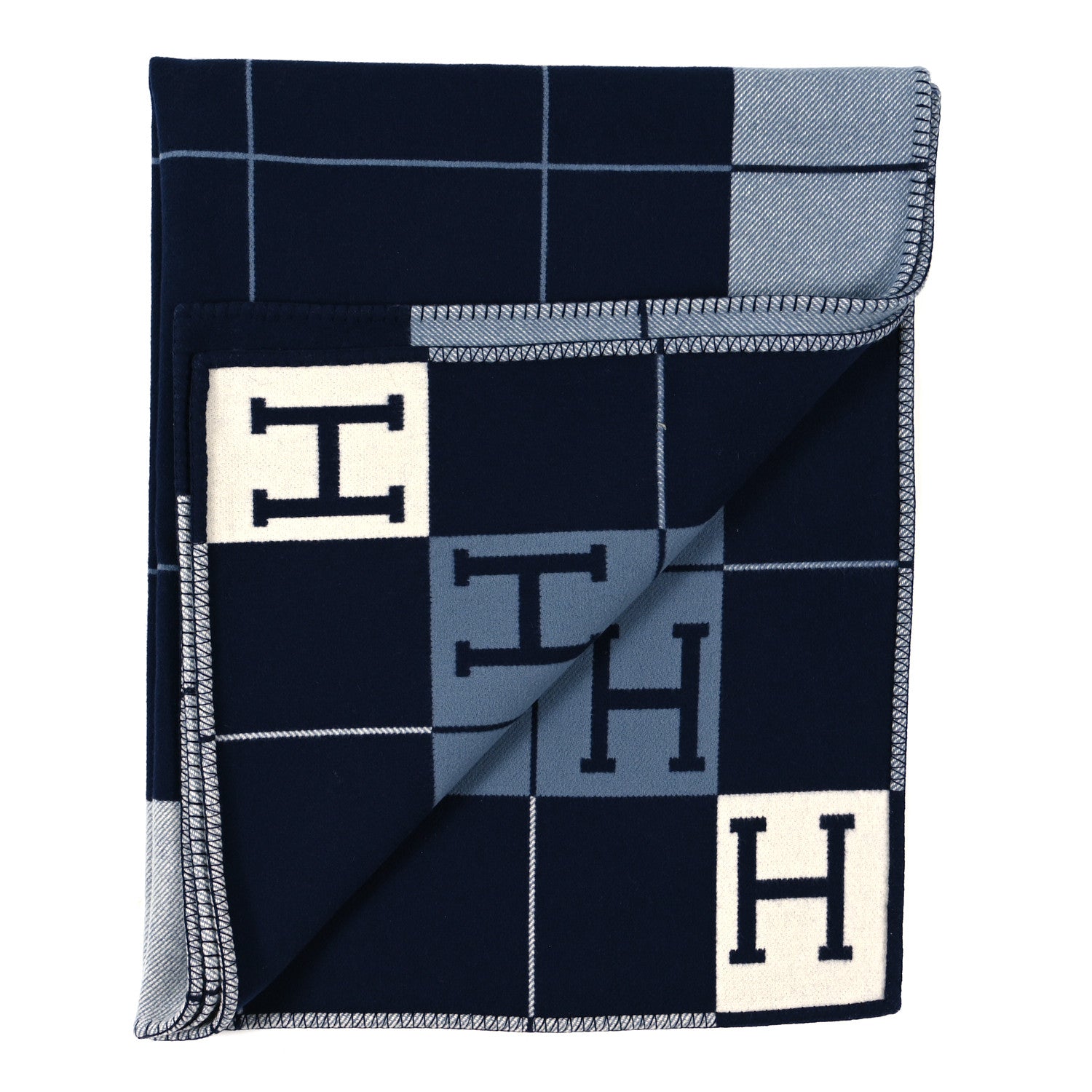 Hermes Wool Cashmere Avalon III Blanket Caban Ecru 2 of 3