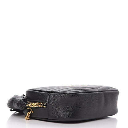 Saint Laurent Grain De Poudre Matelasse Monogram Mini Lou Camera Bag Black 9 of 13