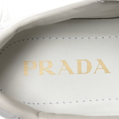 Prada Vitello Rois Triangle Womens Downtown Platform Low Top Sneakers 40 White 4 of 9