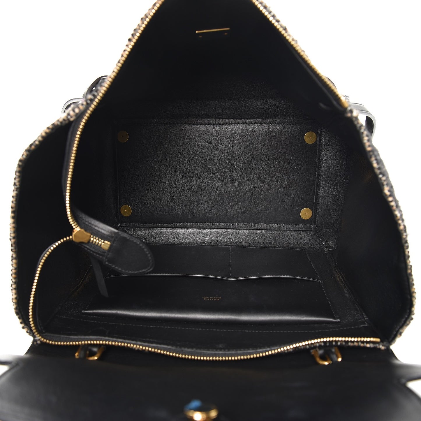 Tweed Calfskin Small Belt Bag Black