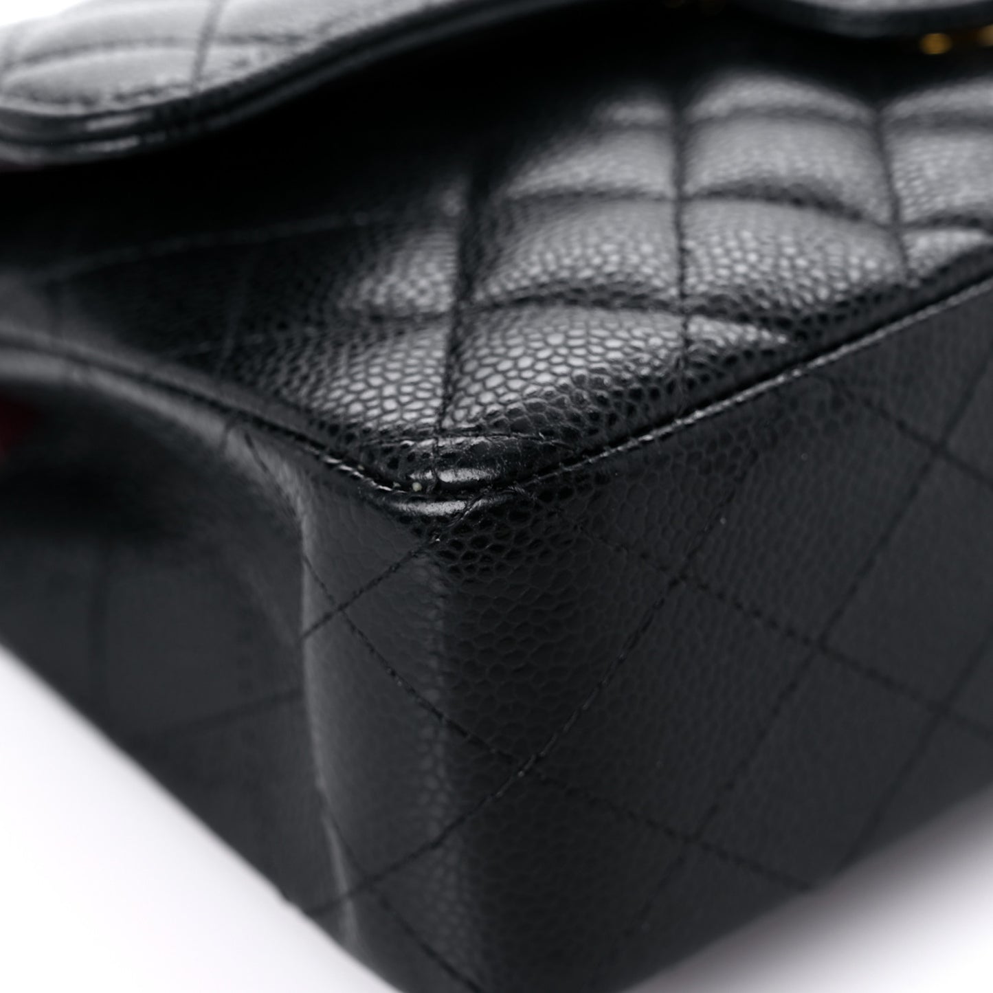 Caviar Quilted Small Double Flap Black