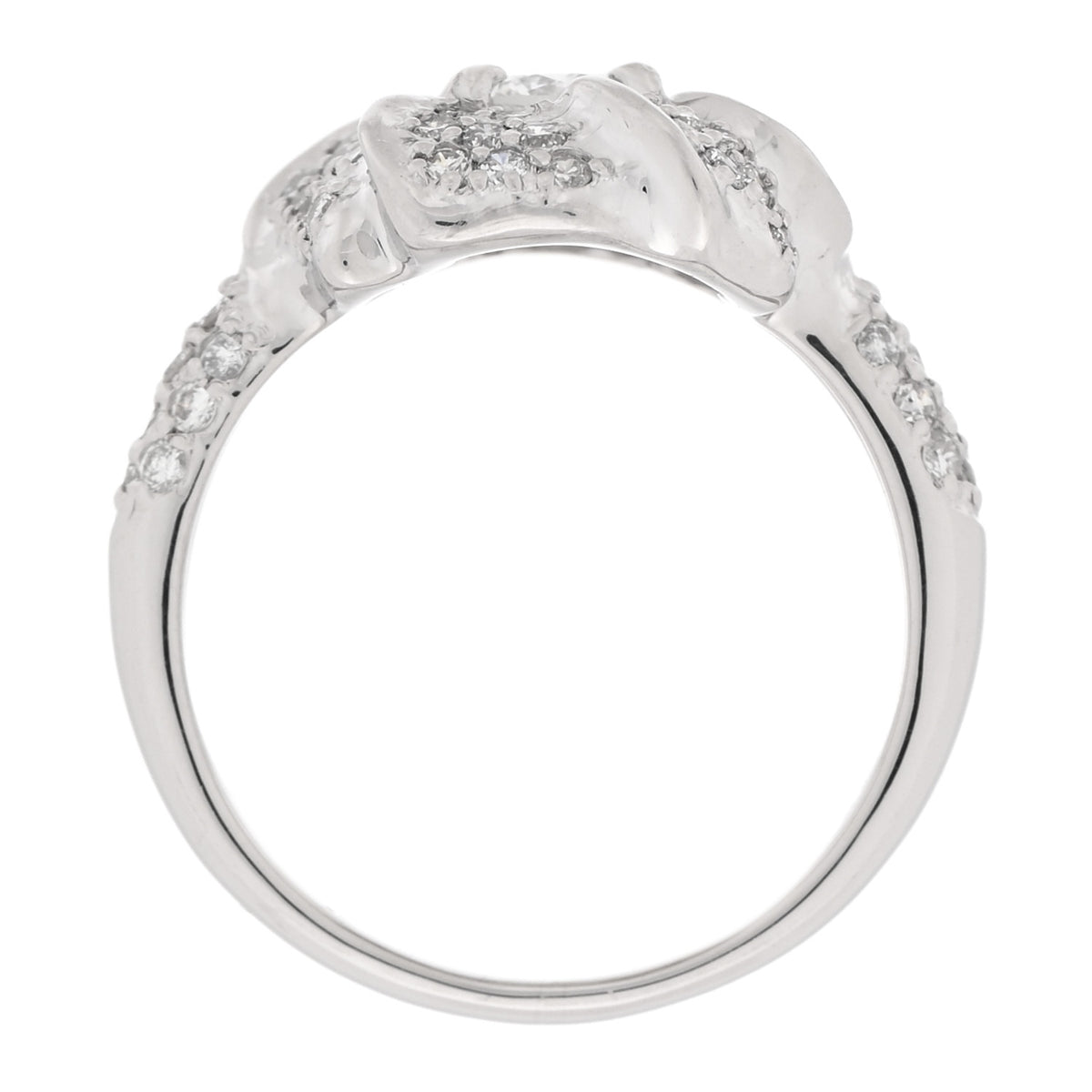 Platinum Diamond .92ctw Flower Ring 53 6.5