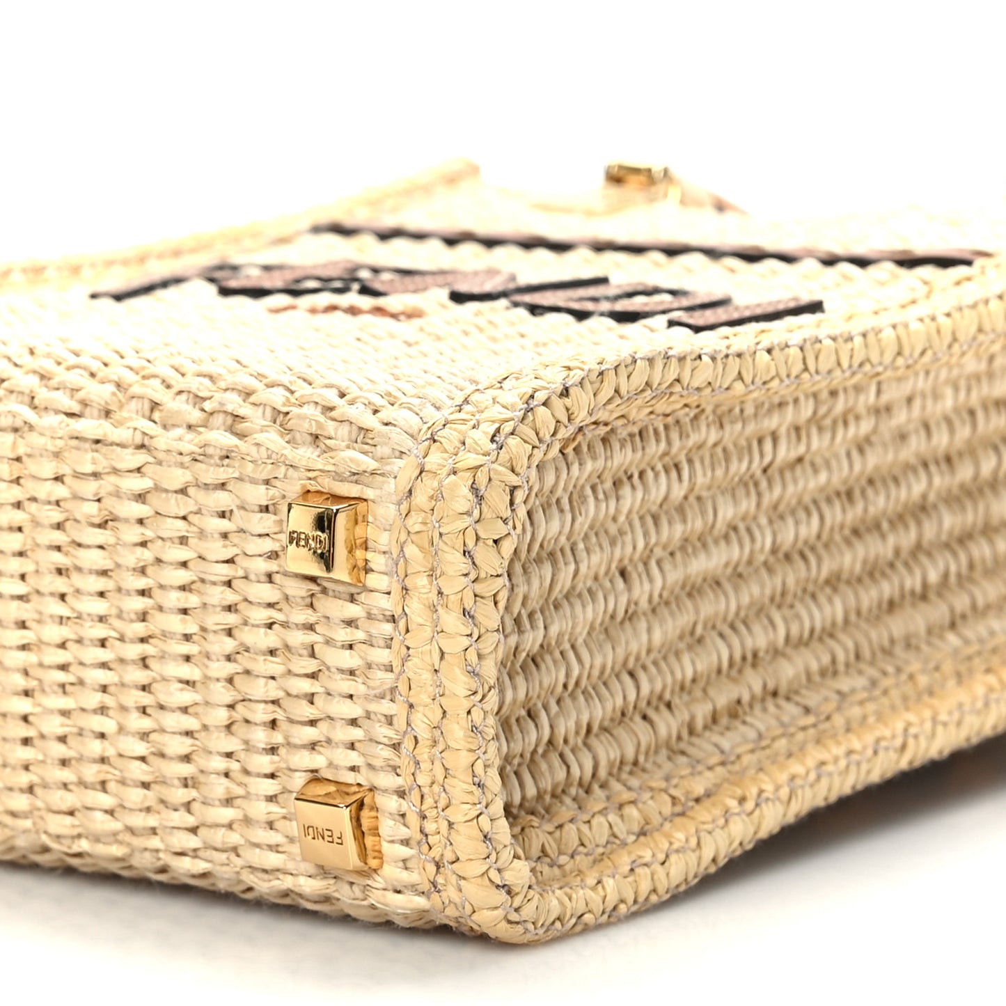 Paglia Chicco Riso Vitello King Plexiglass Logo Embroidered Mini Sunshine Shopper Alchemy Brandy