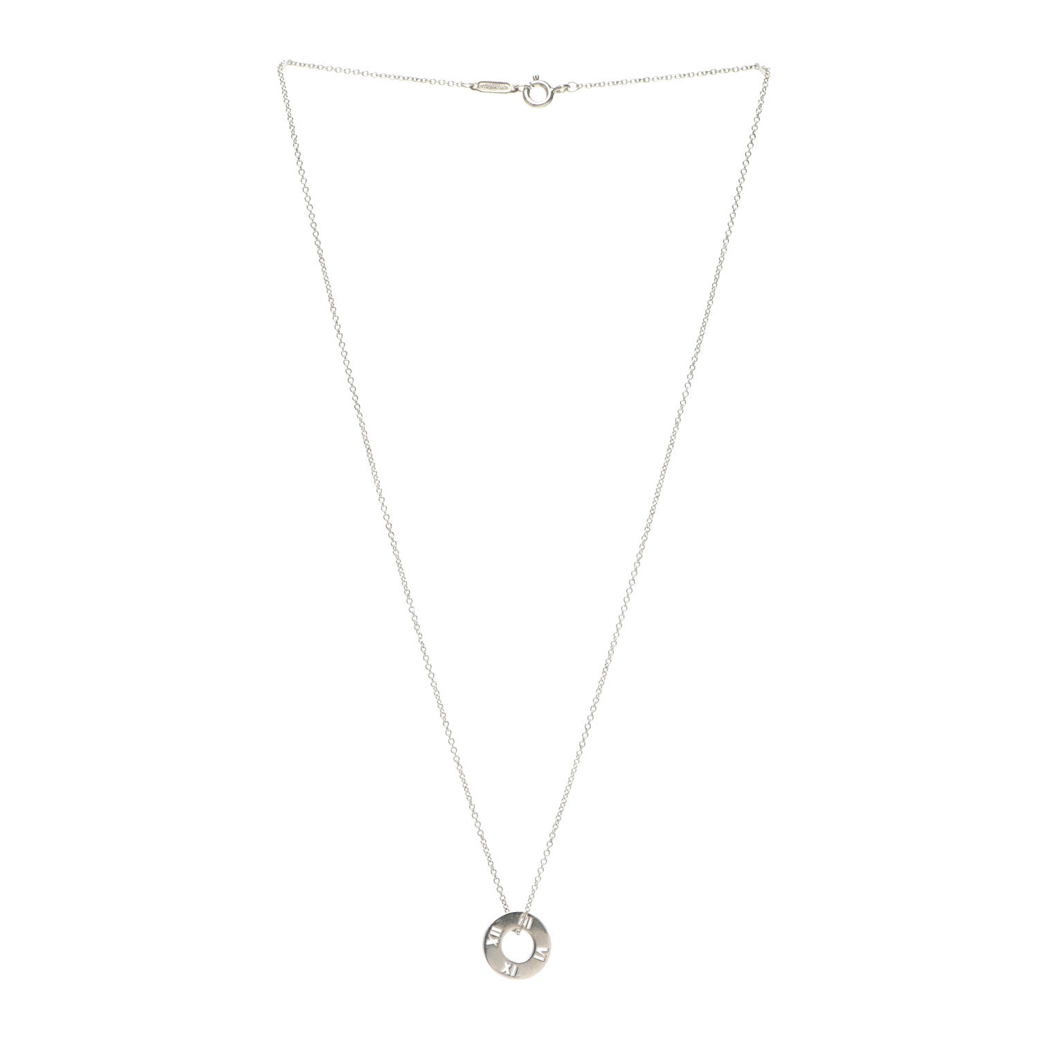 Tiffany Sterling Silver Atlas Pendant Necklace 2 of 4
