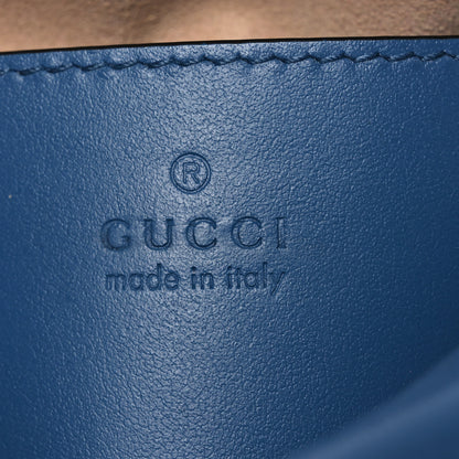 Gucci Calfskin Matelasse Aria Mini GG Marmont Chain Shoulder Bag Clear Blue 6 of 11