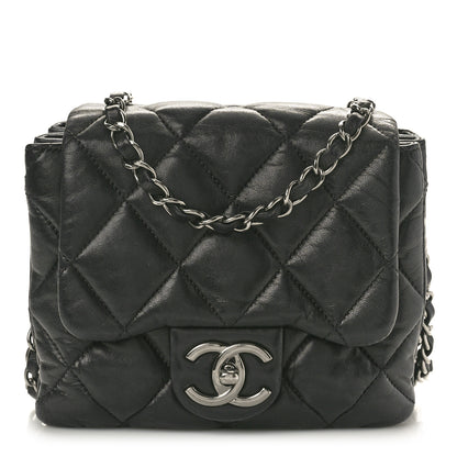 Chanel Lambskin Quilted Chanel 3 Small Accordion Flap Black 1 of 10