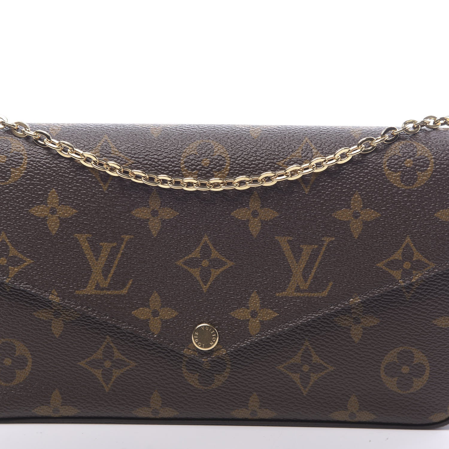 Louis Vuitton Monogram Pochette Felicie Chain Wallet Fuchsia 10 of 11