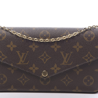 Louis Vuitton Monogram Pochette Felicie Chain Wallet Fuchsia 10 of 11