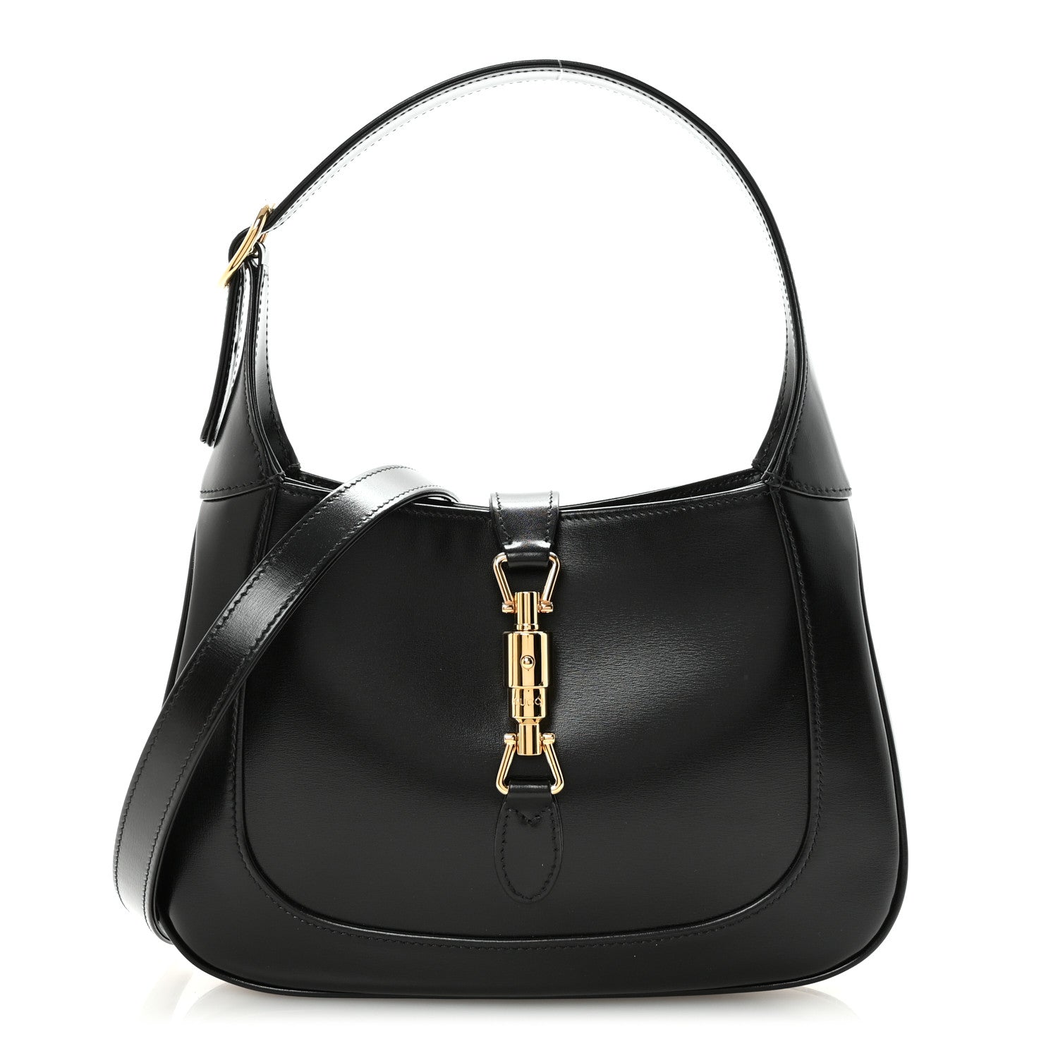 Gucci Boarded Dyana Lux Calfskin Small Jackie 1961 Hobo Black 1 of 9