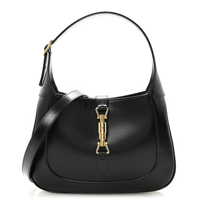 Gucci Boarded Dyana Lux Calfskin Small Jackie 1961 Hobo Black 1 of 9