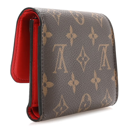 Louis Vuitton Monogram Flower Lock Compact Wallet Coquelicot 3 of 8