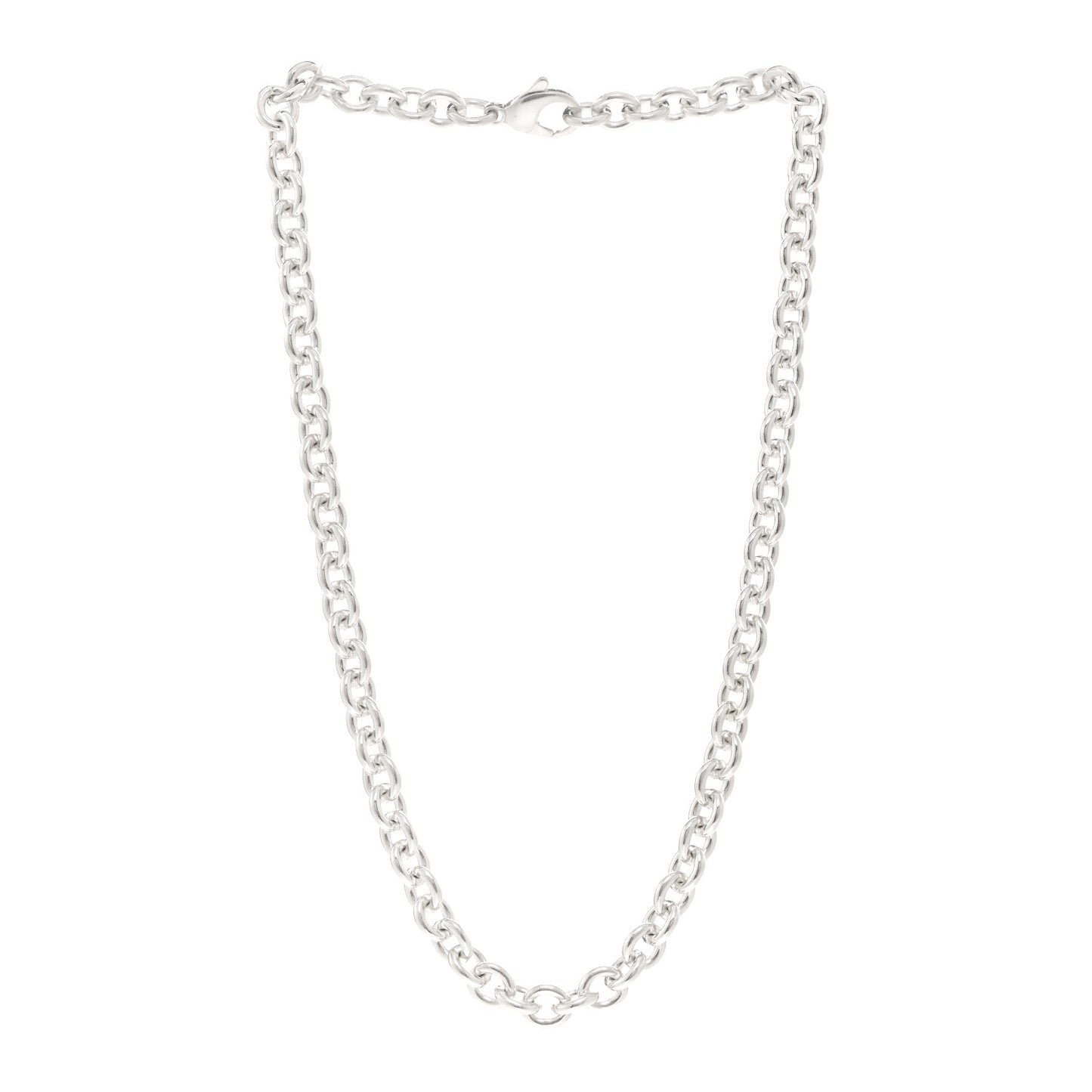 Sterling Silver Round Link Necklace
