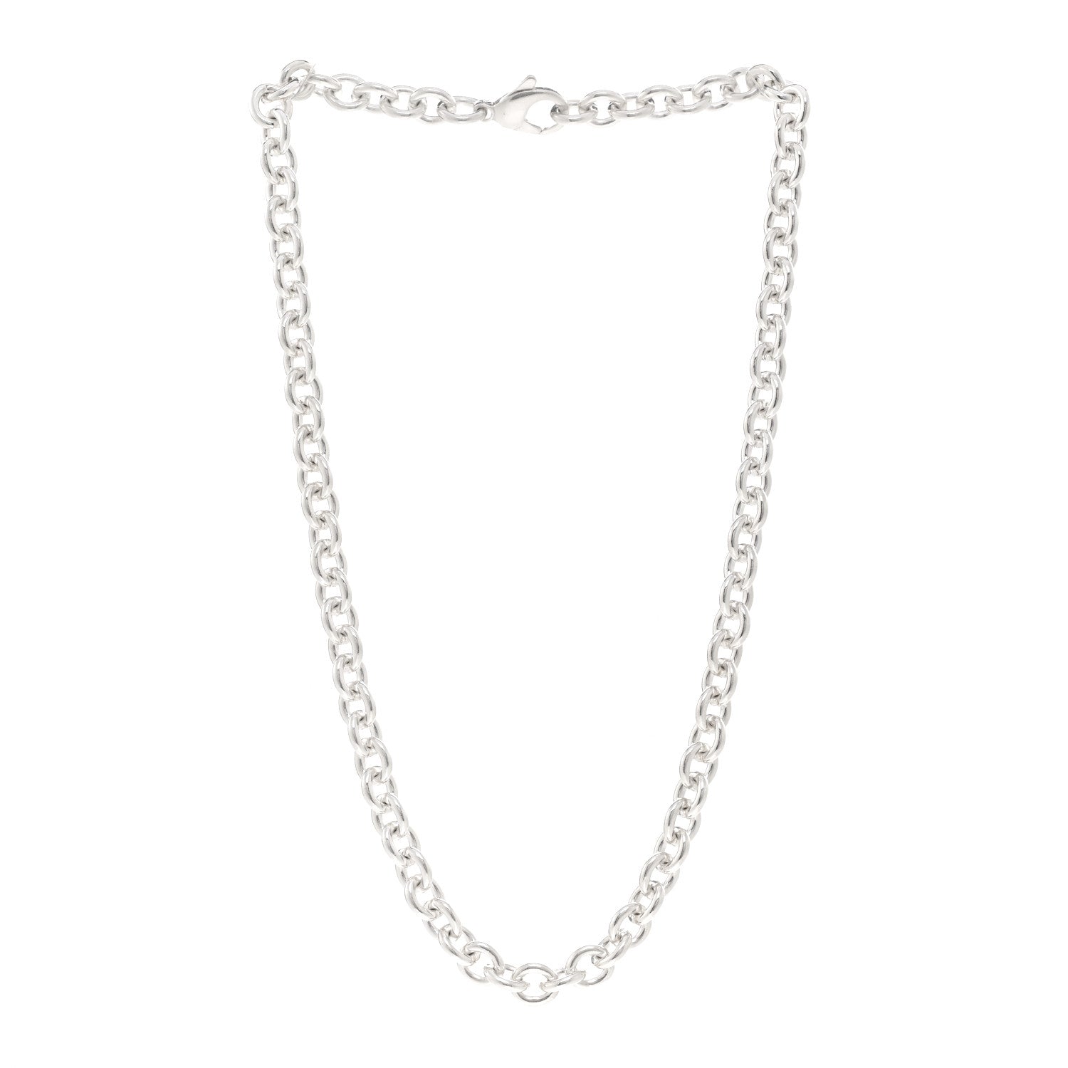 Tiffany Sterling Silver Round Link Necklace 3 of 5