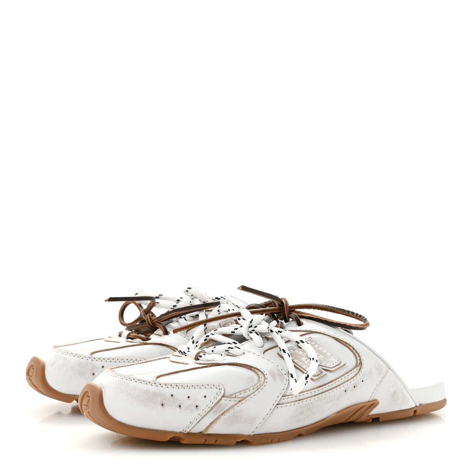 Miu Miu X NEW BALANCE Bleached Calfskin 530 SL Slip-On Sneakers Mules 39.5 White 4 of 9