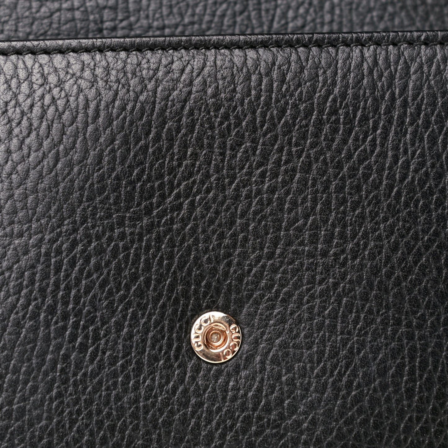Dollar Calfskin Interlocking G Chain Wallet Black