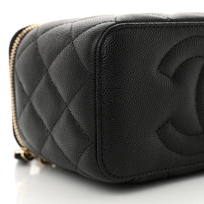 Chanel Caviar Quilted Small Vanity Case With Chain Black 9 of 12