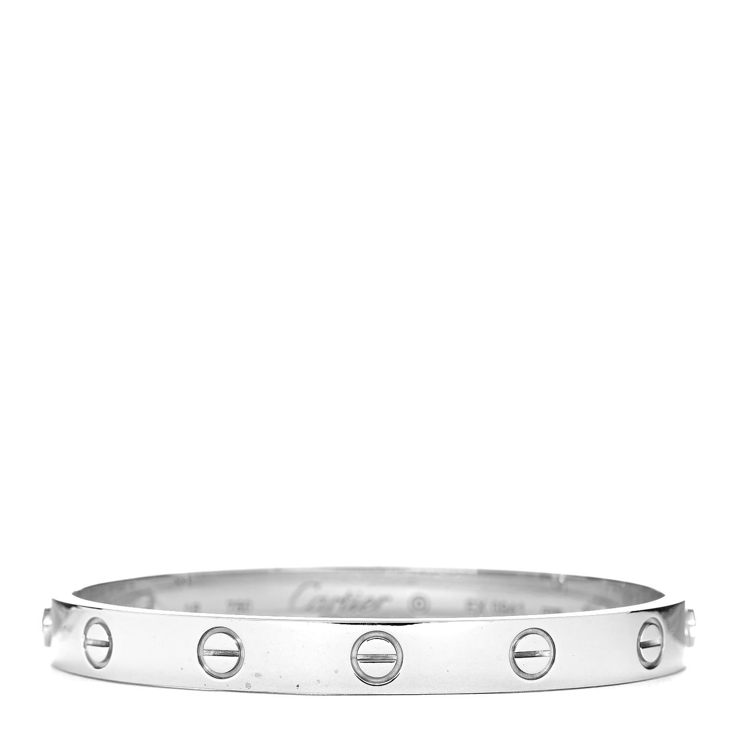 18K White Gold LOVE Bracelet 16