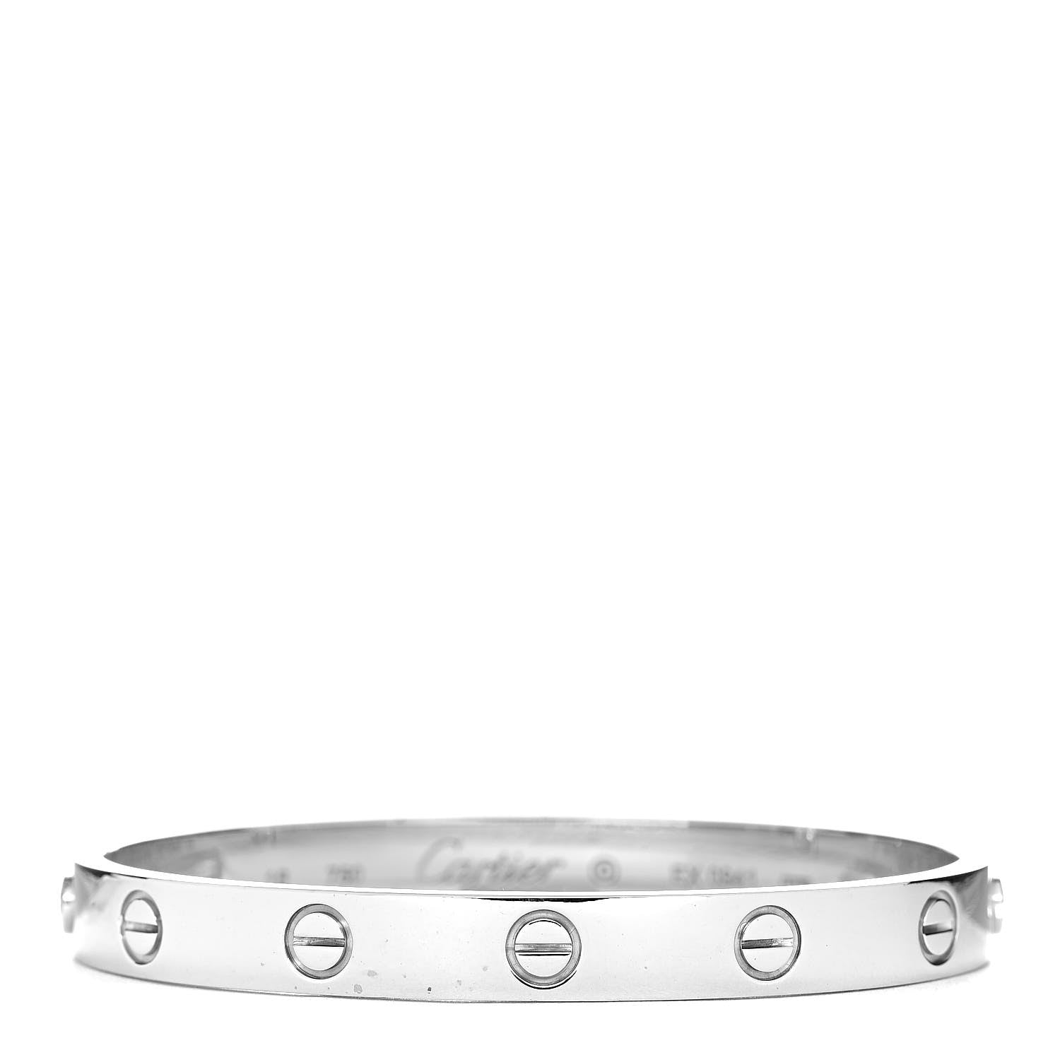 Cartier 18K White Gold LOVE Bracelet 16 1 of 6