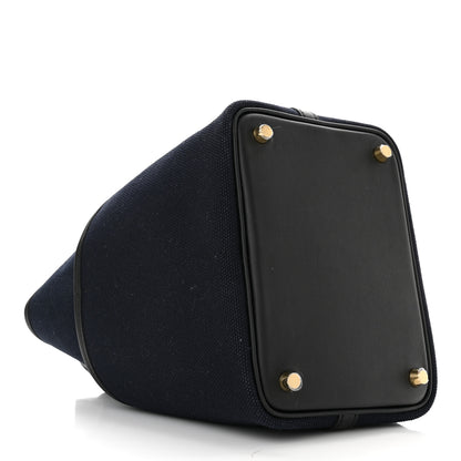 Hermes Toile Goeland Swift Cargo Picotin Lock 18 Bleu Marine 4 of 10