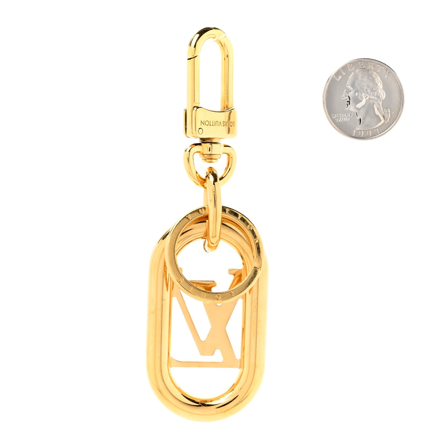 Louis Vuitton LV Link Bag Charm Key Holder Gold 2 of 5