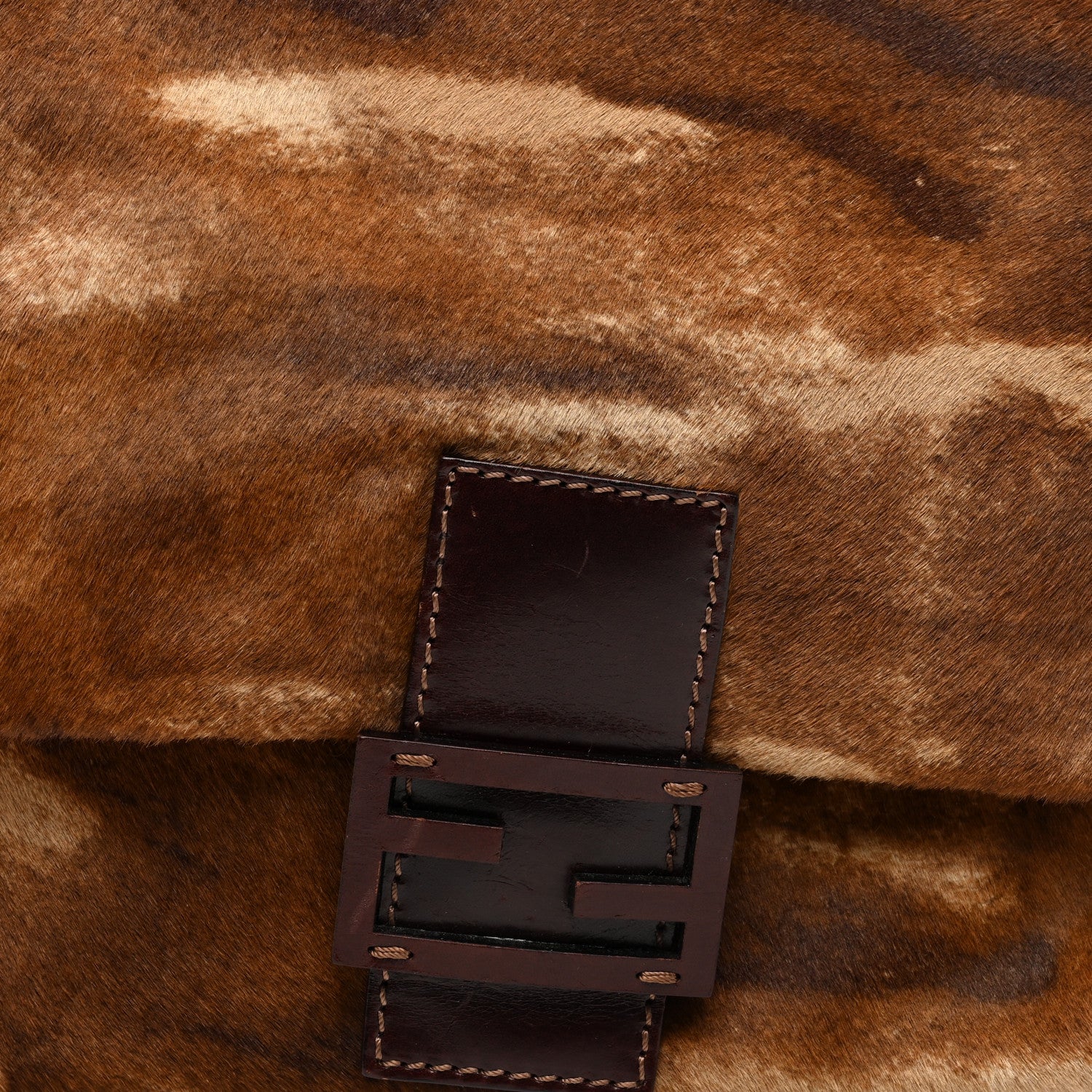 Fendi Calf Hair Mama Baguette Brown 7 of 9