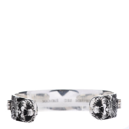 Gucci Sterling Silver Crystal Le Marche Des Merveilles Tiger Cuff Bracelet Orange 3 of 6