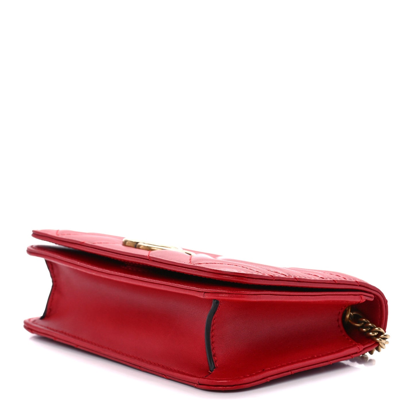 Calfskin Matelasse GG Marmont Mini Bag Hibiscus Red
