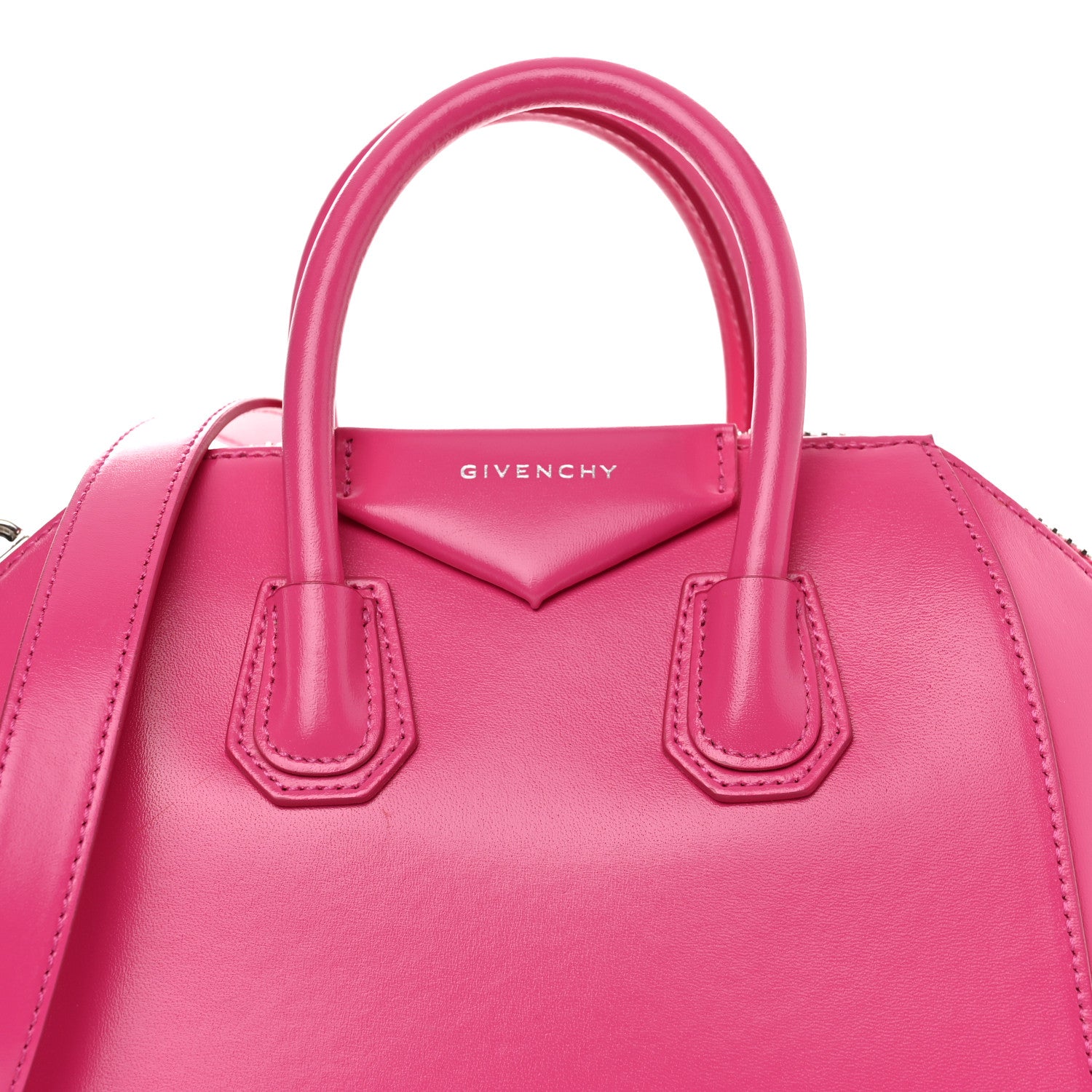 Givenchy Shiny Lord Calfskin Mini Antigona Neon Pink 8 of 10