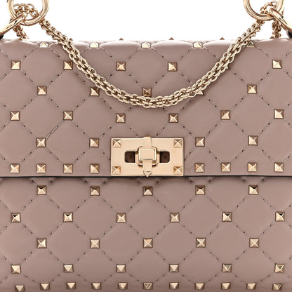 Valentino Garavani Lambskin Medium Rockstud Spike Shoulder Bag Poudre 9 of 10
