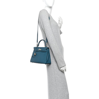 Hermes Togo Kelly Retourne 25  Vert Bosphore 2 of 10