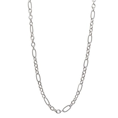 David Yurman Sterling Silver Figaro Chain Necklace 1 of 4