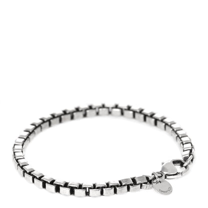 Tiffany Sterling Silver 4mm Venetian Link Bracelet 3 of 6