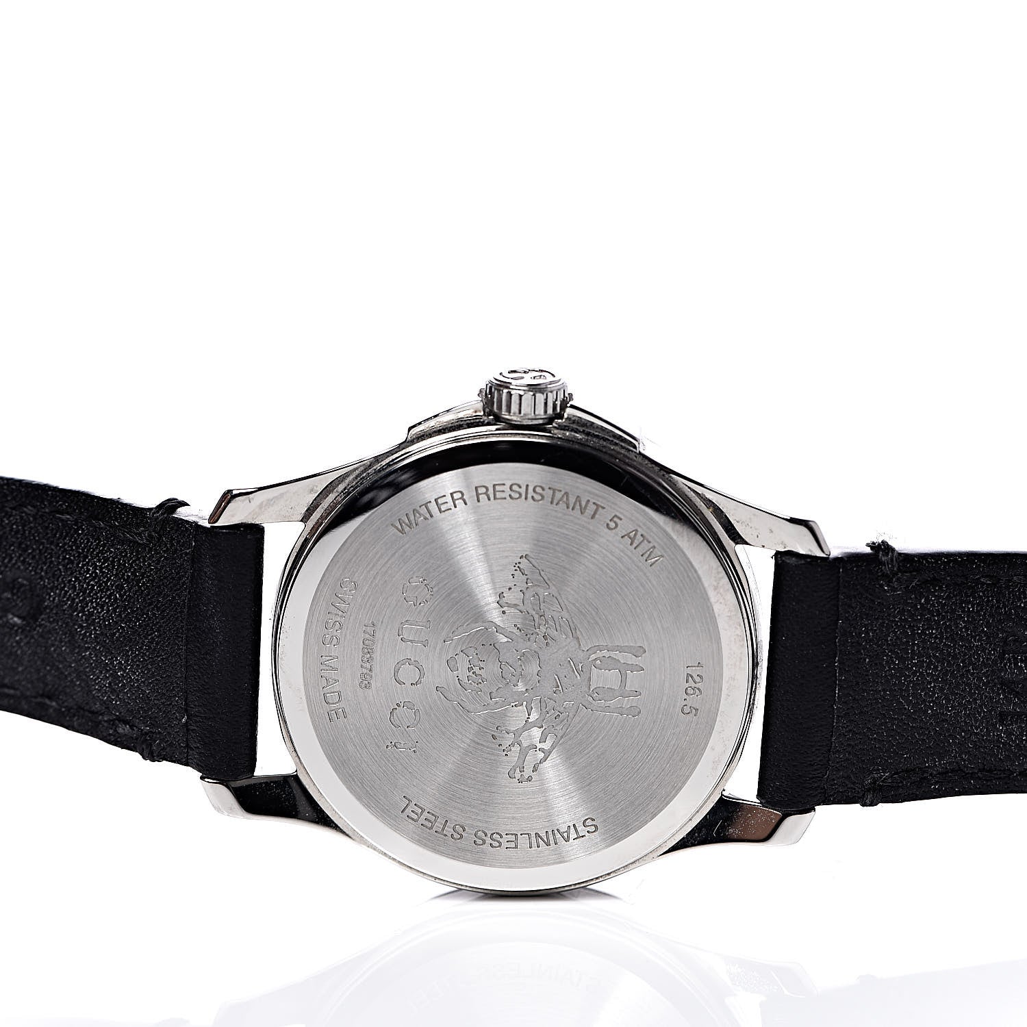 Gucci Stainless Steel Calfskin 27mm G-Timeless Charm Quartz Watch 5 of 8
