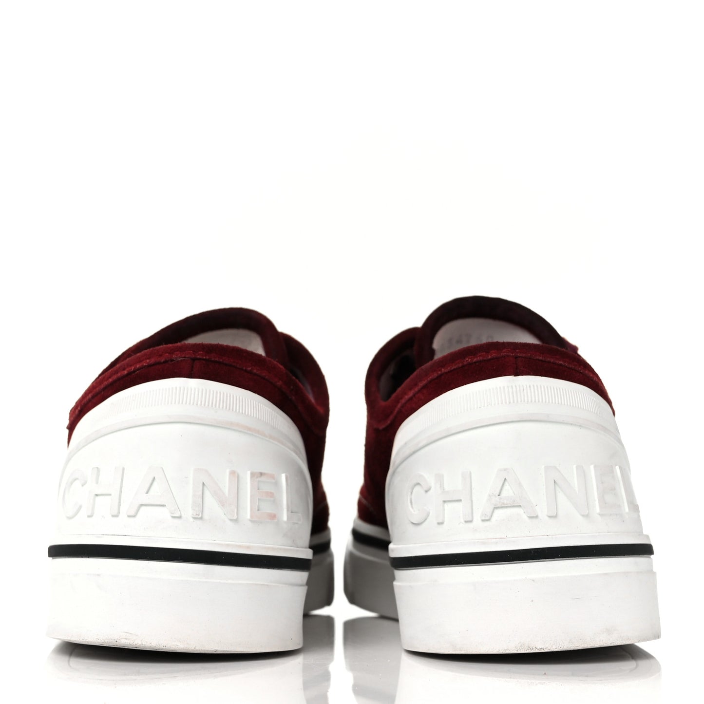 Suede Lace Up Cap Toe Sneakers 39.5 Burgundy
