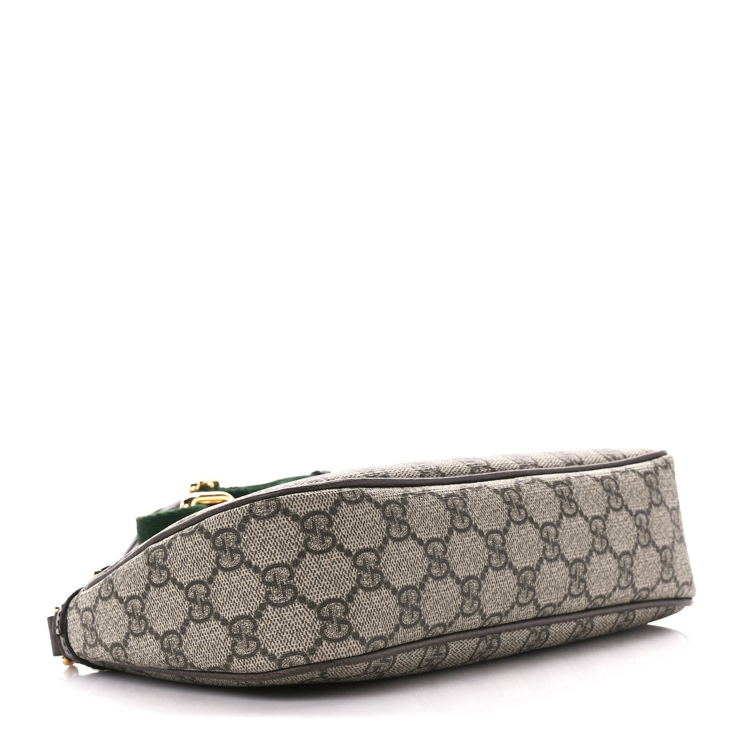 Gucci GG Supreme Monogram Textured Dollar Calfskin Web Small Ophidia GG Handbag Beige Ebony New Acero 4 of 11