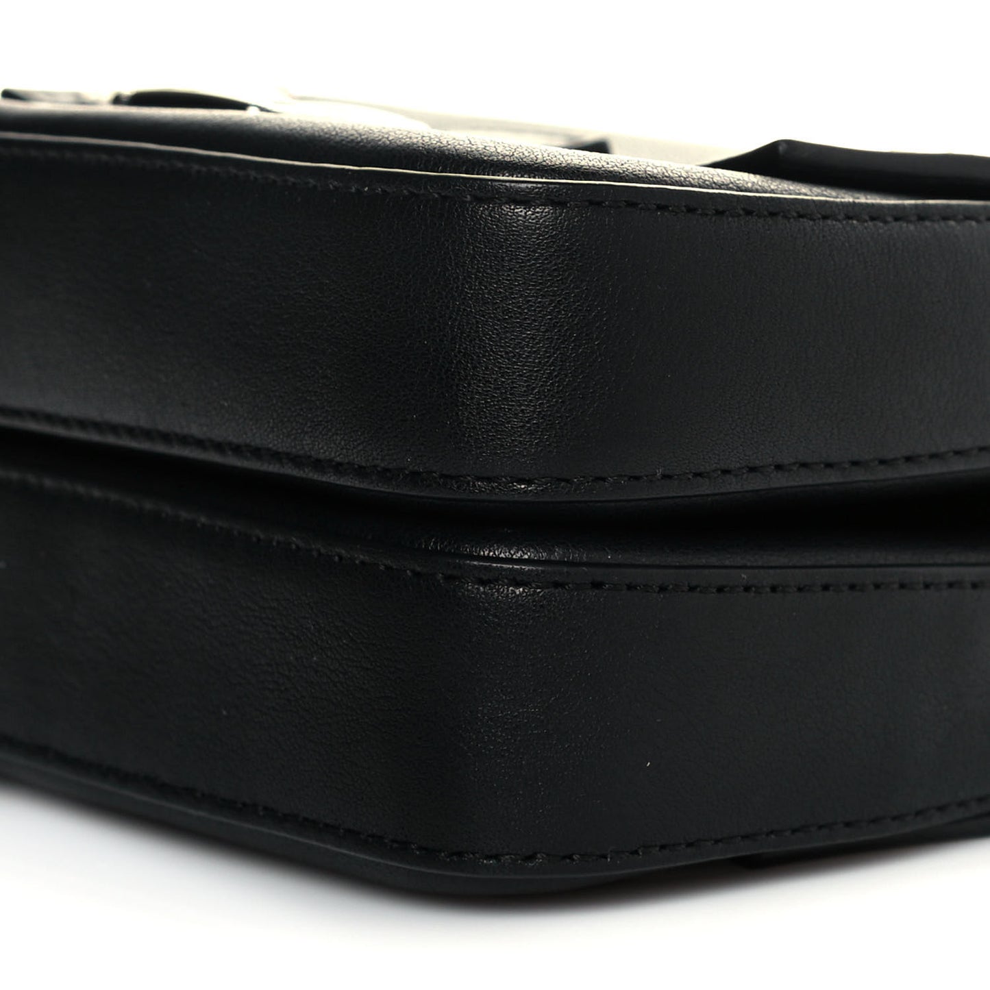 Vitello Dolce Elaphe Monster Eyes Micro Double Baguette Black Naturale