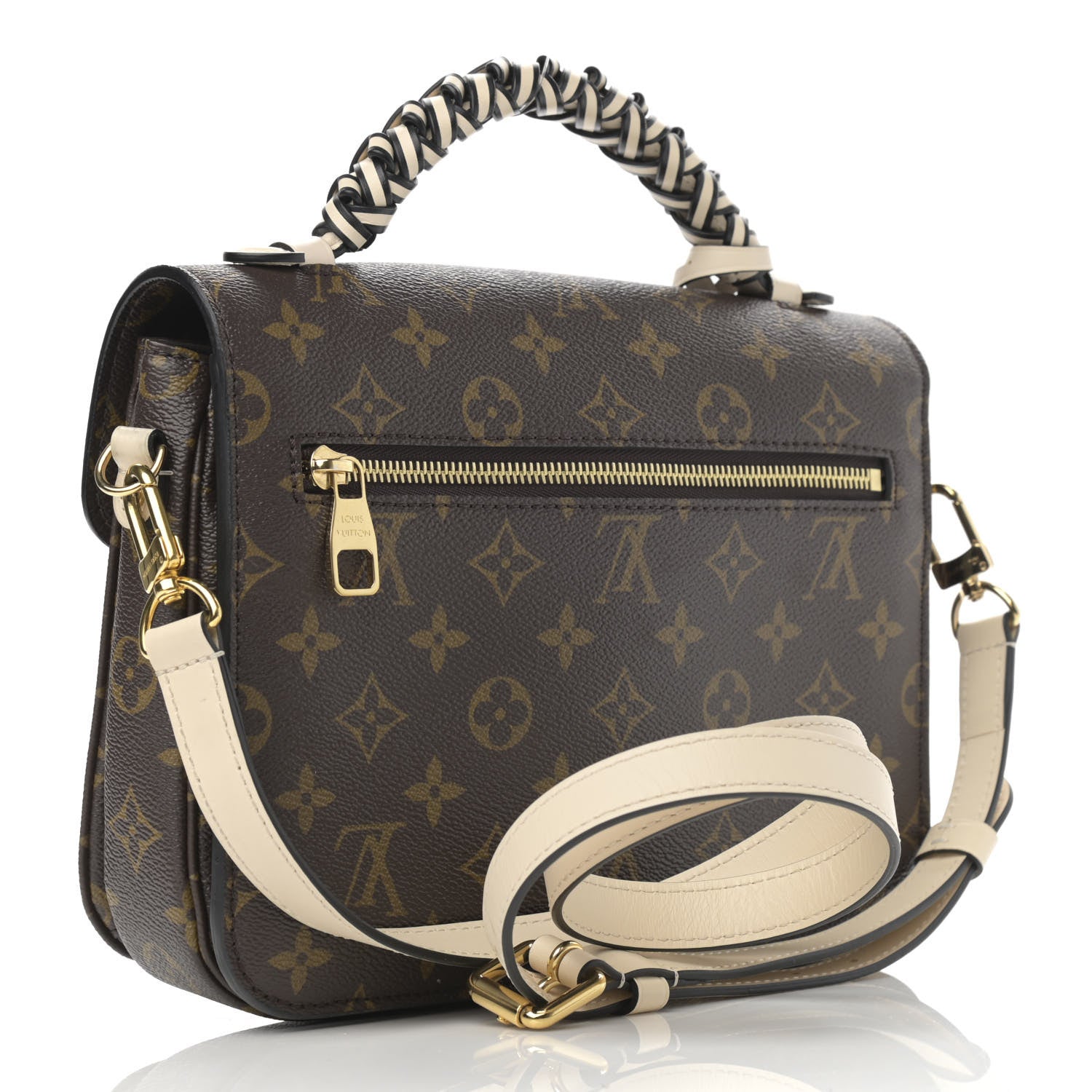 Louis Vuitton Monogram Braided Pochette Metis Creme Beige 3 of 11