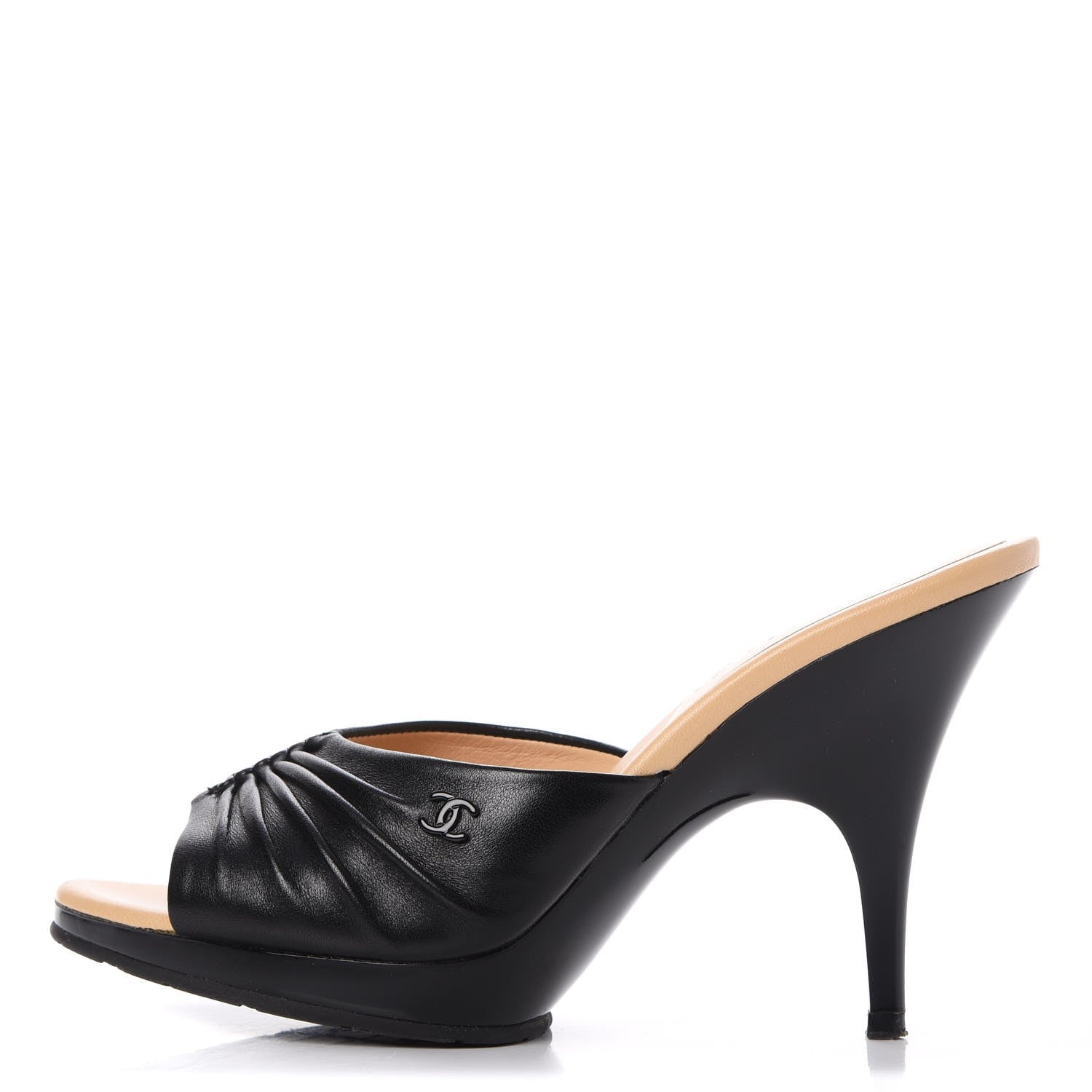 Chanel Lambskin CC Mules 6 Black 1 of 13