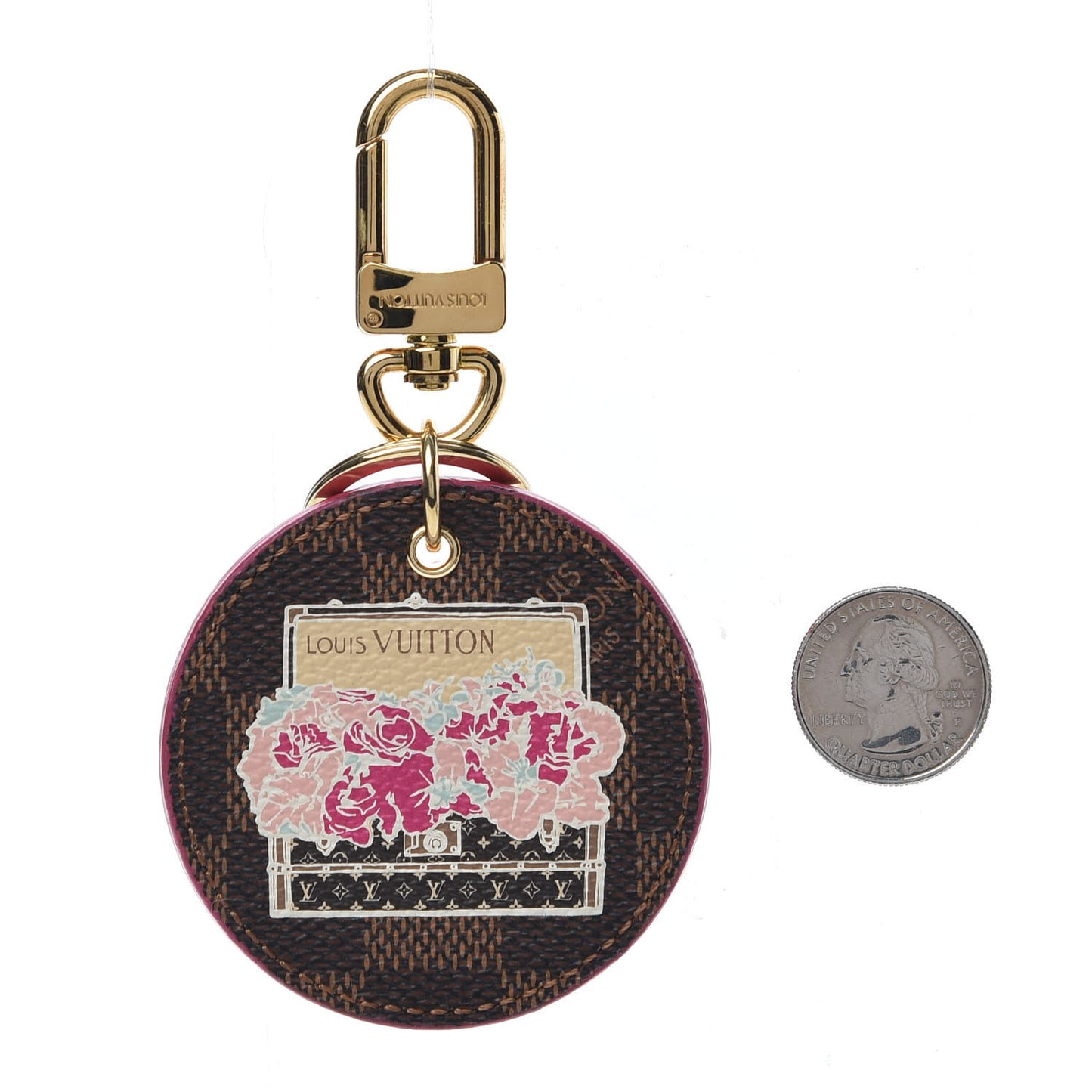 Damier Ebene Illustre Posies Bag Charm