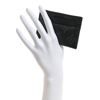 Louis Vuitton Monogram Eclipse Porte-Cartes Double Card Holder 2 of 9