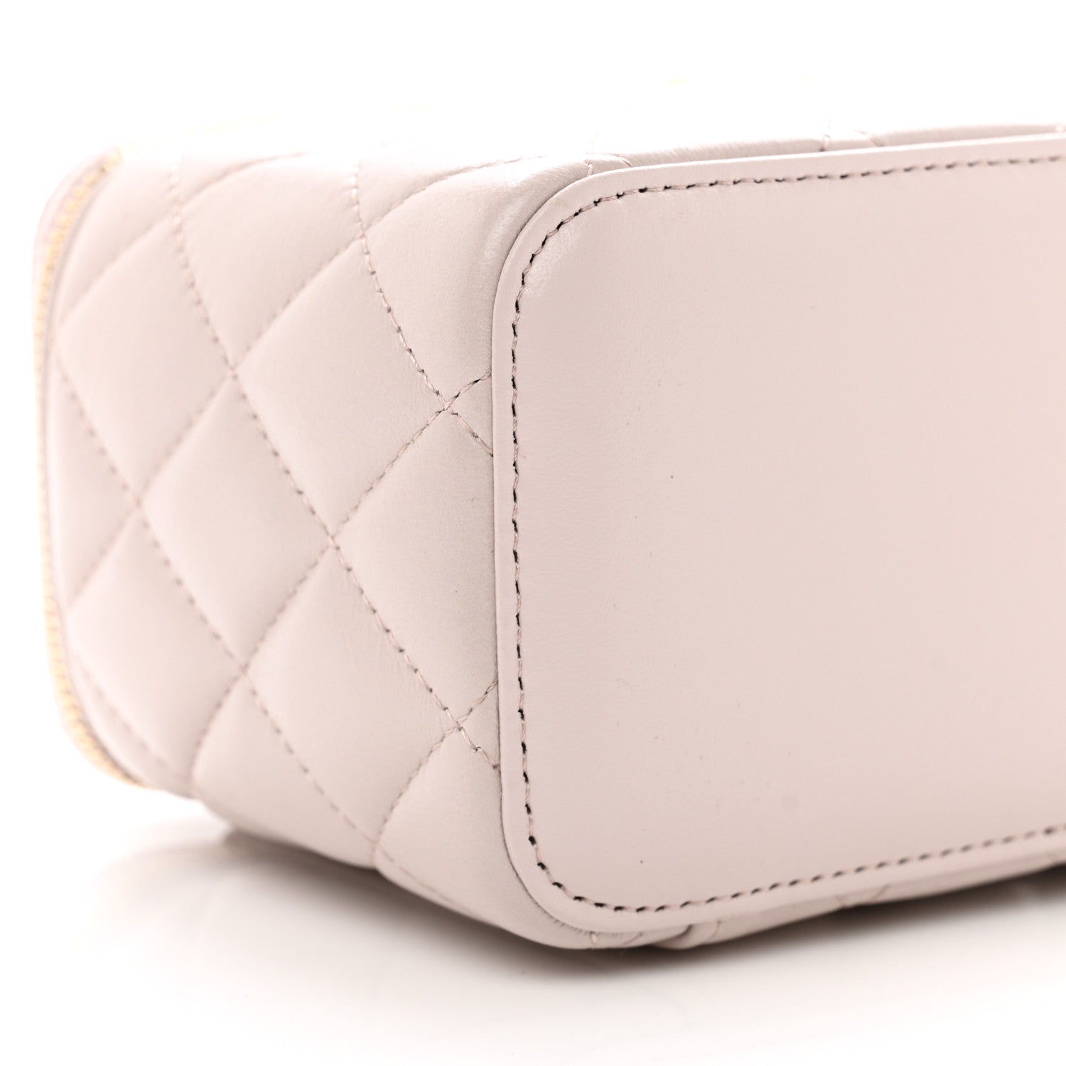 Chanel Lambskin Quilted Pearl Crush Small Vanity Case With Chain Light Purple 8 of 9
